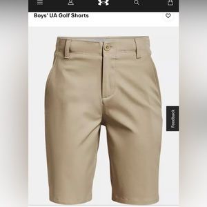 Boys Under Armour Golf Shorts size M Barley colored